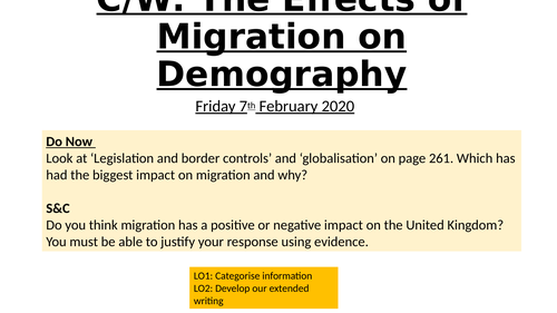 A Level Sociology - Migration, Families and Households AQA