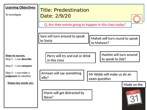 AQA Islam- Predestination