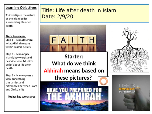 AQA religious studies- judgement + life after death