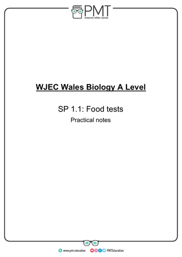 WJEC Wales A-Level Biology Practical Notes