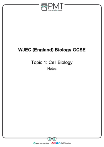 WJEC England/ Eduqas GCSE Biology Notes