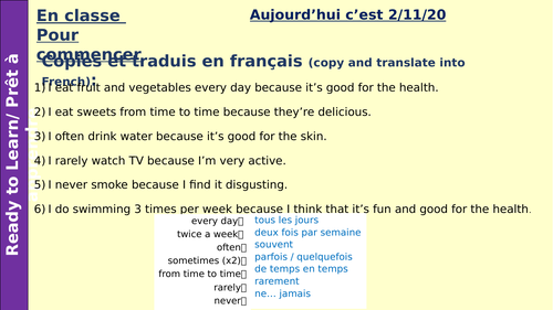 6.2 H Opération ‘remise en forme’