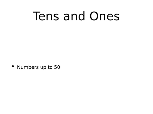 Year 1 Tens and Ones up to 50 Recording Sheet, Extension And PPT