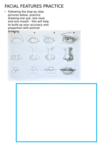 Portrait drawing practice - KS3