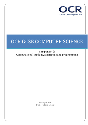 OCR GCSE Computer Science : Component 2