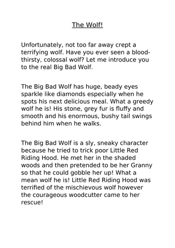 Wolf character description
