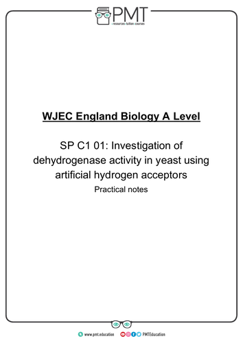 WJEC England/ Eduqas A-Level Biology Practical Notes