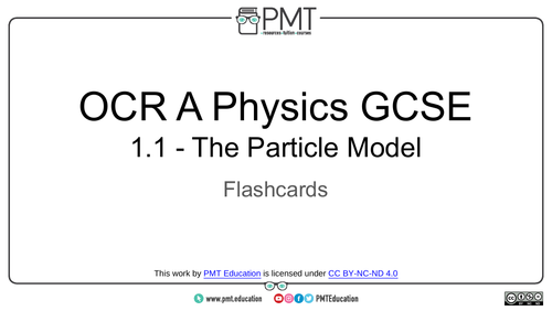 OCR (A) GCSE Physics Flashcards