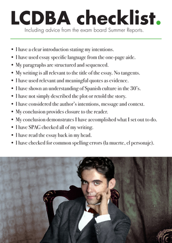 La Casa de Bernarda Alba: Essay checklist