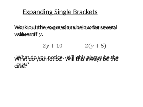 Expanding Single Brackets