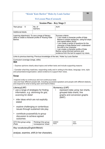 Y6 HOLES - LOUIS SACHAR -  KISSIN' KATE CAROUSEL - DIFFERENTIATED