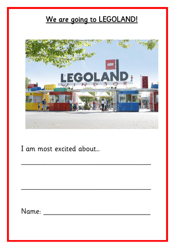 Activity Booklet for KS1 Legoland Trip