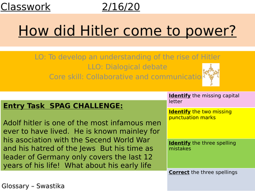 Hitler S Rise To Power Teaching Resources
