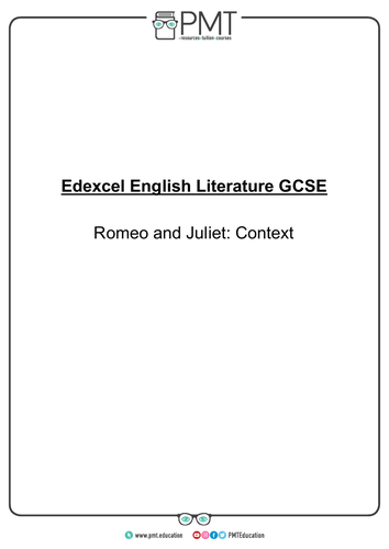 Romeo and Juliet Revision Pack - Edexcel