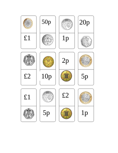 Money Match Dominoes