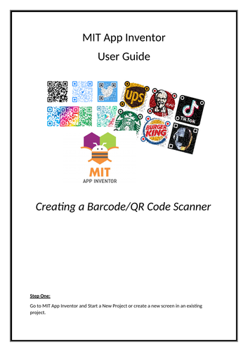 MIT App Inventor - Barcode/QR Code Scanning App