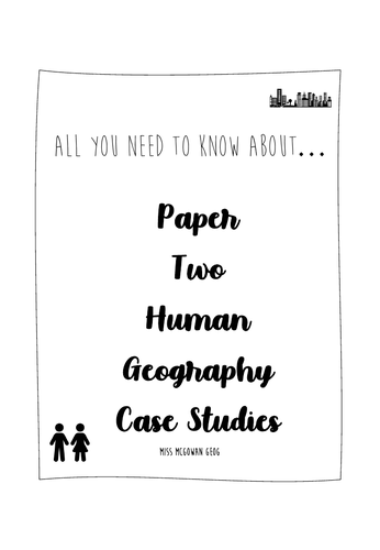 Geography AQA 9-1 Case study knowledge organisers - Paper 2