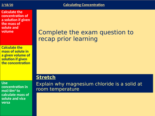Calculating Concentration