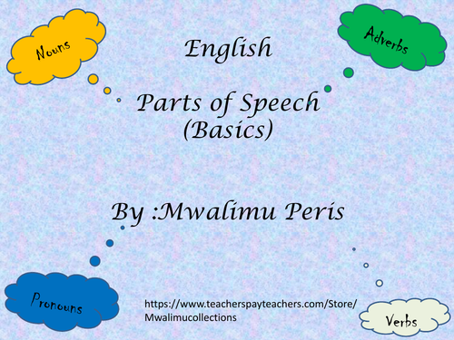 Parts of Speech Flipbook and worksheets