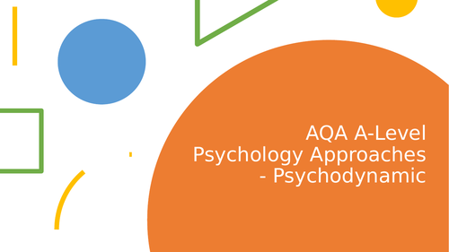 AQA A-level Psychology Psychodynamic Approach Lesson
