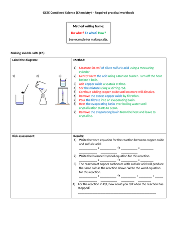 AQA Trilogy (Chemistry) Required Practical Workbook