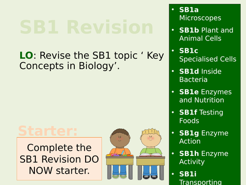 Edexcel SB1/CB1 Teacher Led Revision Lesson