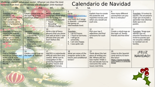 Advent calendar Teaching Resources