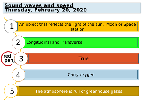 KS3 Science.  Waves