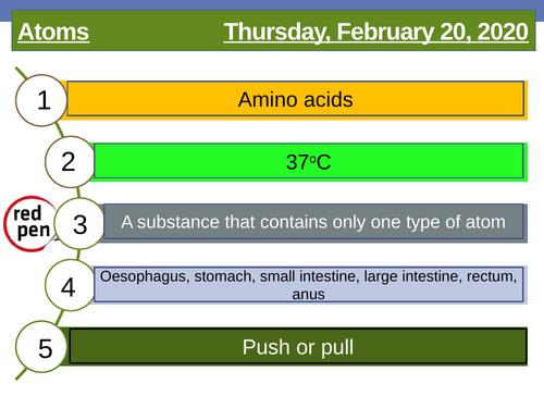 KS3 Science. Particles & the periodic table