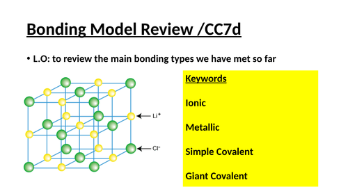 Edexcel structure and bonding revision higher