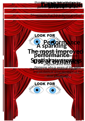 Dance Audience Cards