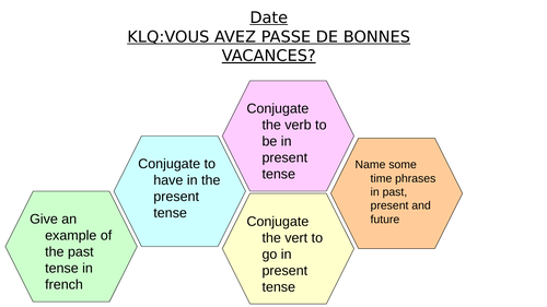 les vacances 3 tenses