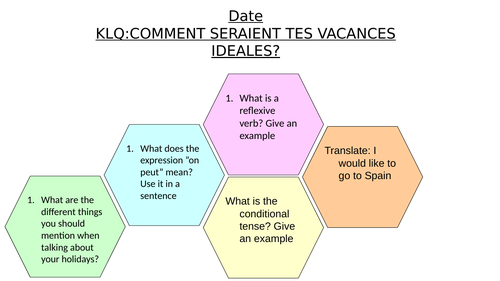 les vacances ideales/de reve