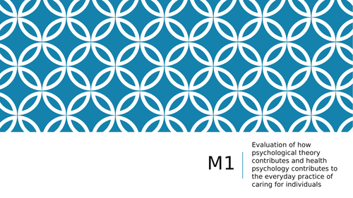 Health and Social Care Unit 22 Psychology M1 D1