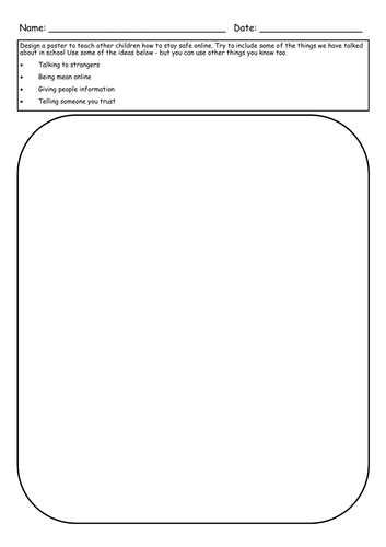 Internet Safety Poster Design Template