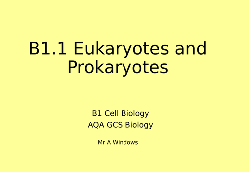 B1 Cell Biology - AQA GCSE biology (9-1)