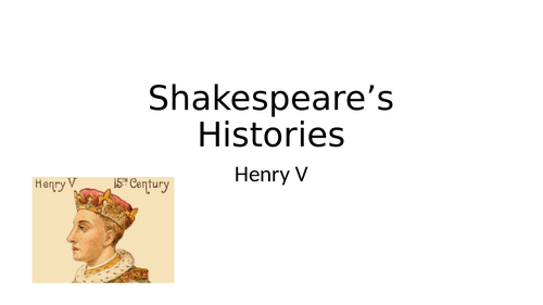 Year 8 Henry V Scheme of Work