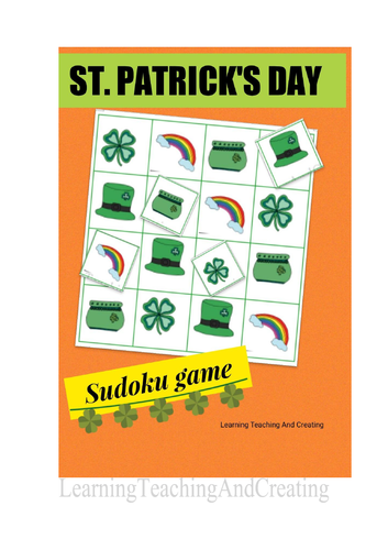 ST. PATRICK'S DAY KINDERGARTEN SUDOKU