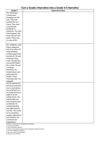 Narrative Writing: Turn Grade 3 into Grade 5