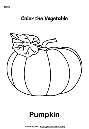 Vegetable coloring worksheets