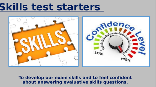 Geography exam skills starters GCSE (Eduqas B)
