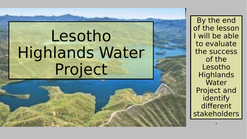 Water management in Lesotho screencast and follow up lessons