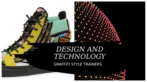 Graffiti style trainer design