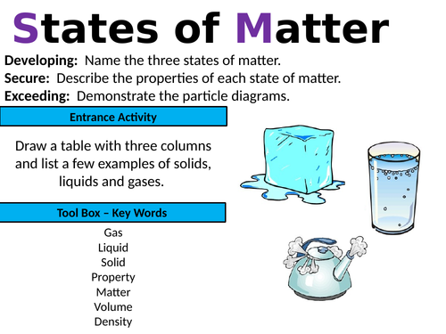 Exploring Science 7G The Particle Model