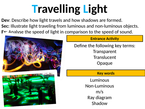 Exploring Science 8J Light