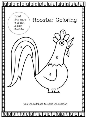 Rooster Coloring (Freebie!)