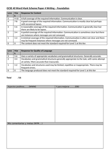 Spanish writing practice picture