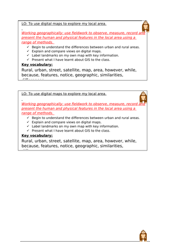 Year 4 Local Area - 4 lessons