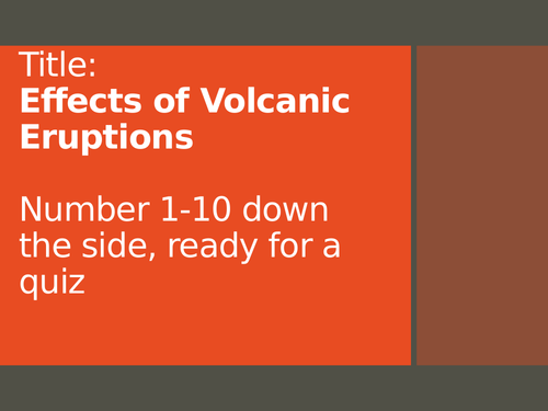Volcanic Products