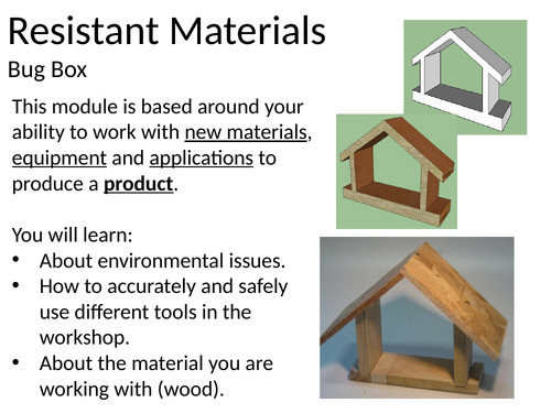 Key Stage 3 Resistant Materials Project